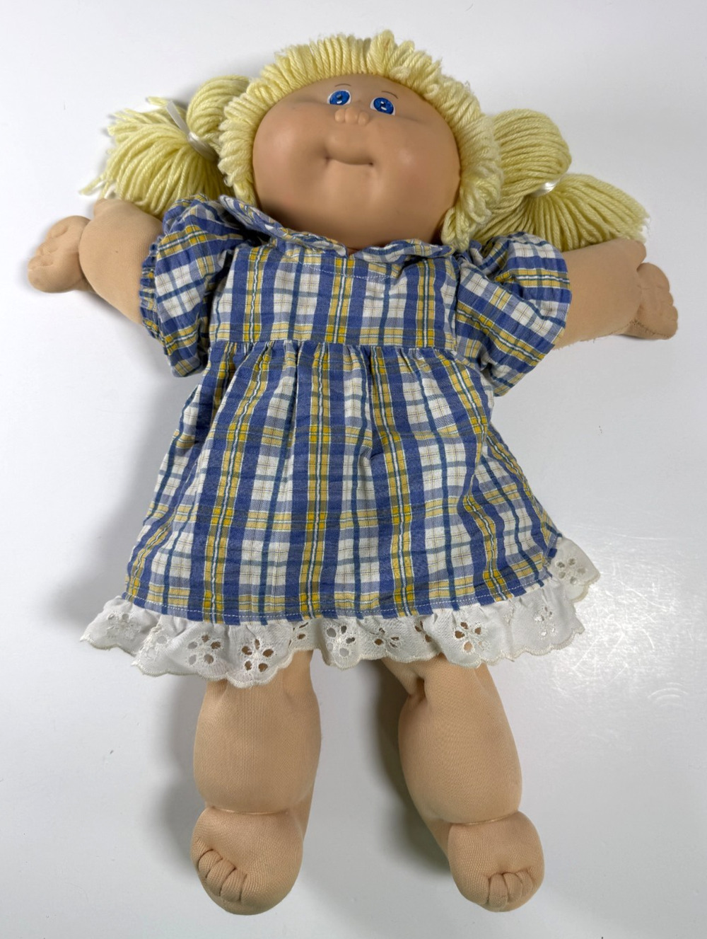 Vintage 1985 Cabbage Patch Kid Girl Blonde Blue Eyes Xavier Signed